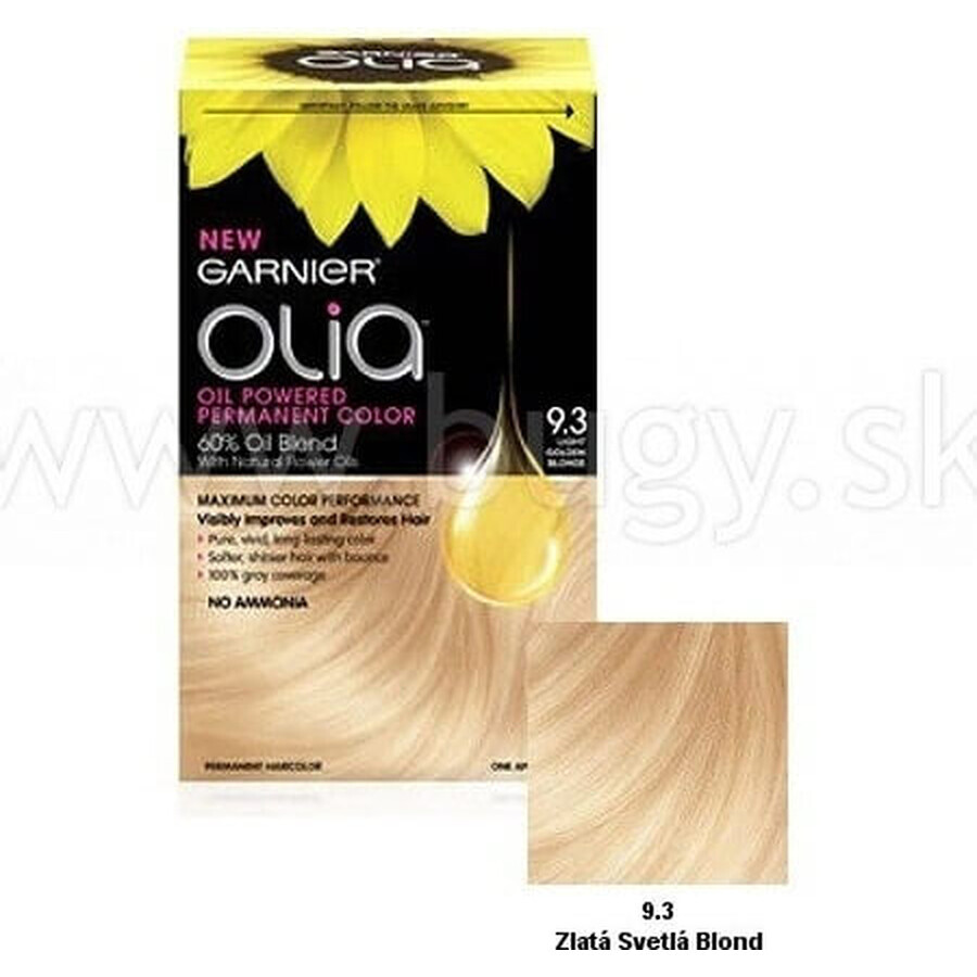 Garnier Olia Coloración Permanente 9.3 Rubio Claro Dorado 1×1, coloración permanente