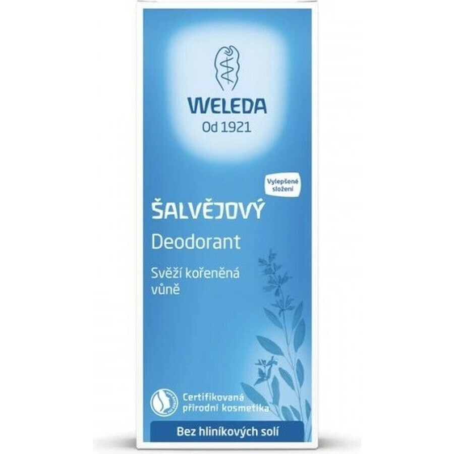 WELEDA Salbei Deodorant 1×200 ml, Deodorant, Nachfüllpackung - ohne Spray