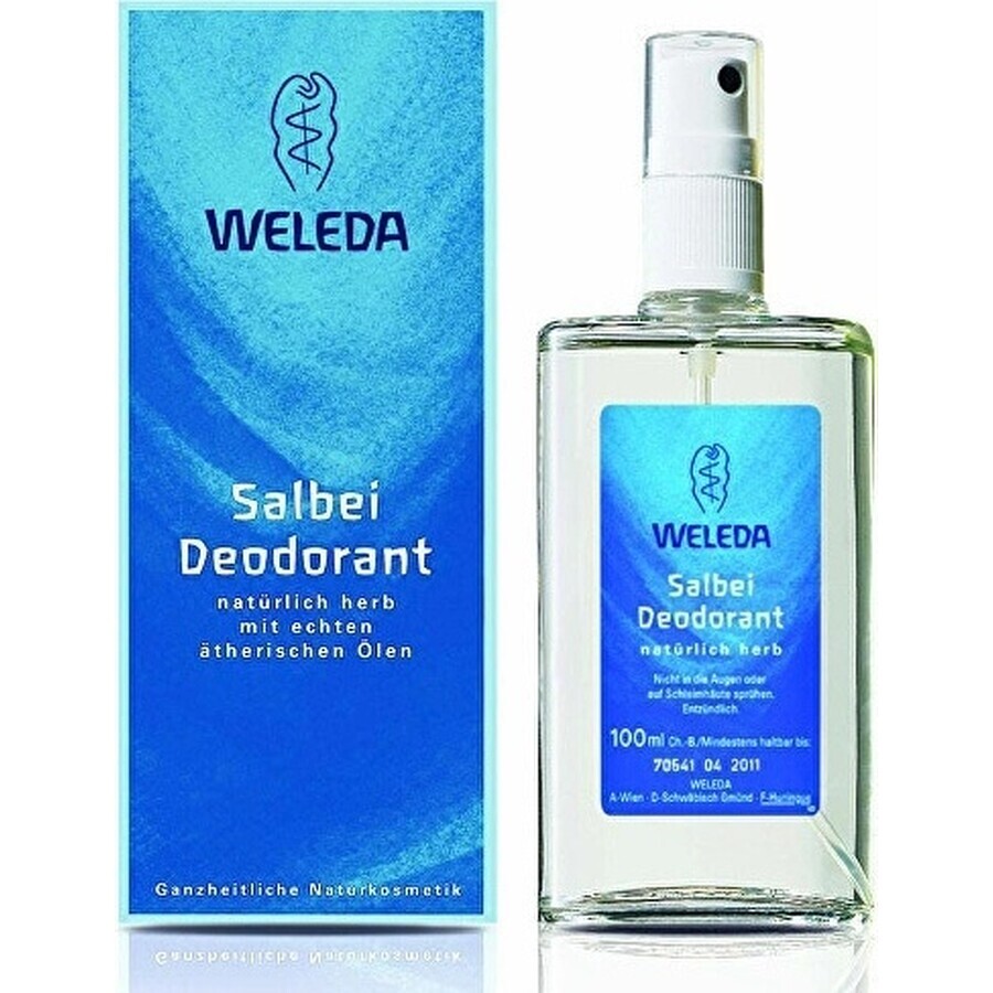 WELEDA Salbei Deodorant 1×200 ml, Deodorant, Nachfüllpackung - ohne Spray