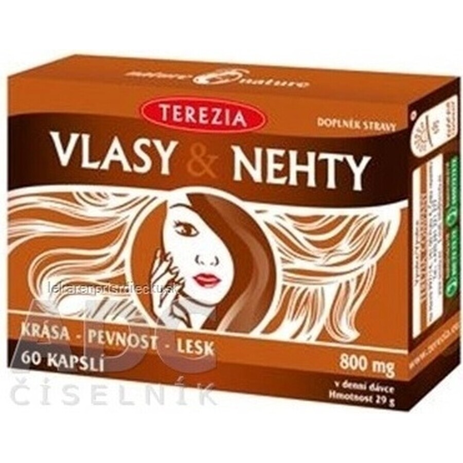 TEREZIA HAIR & NECHTY 1×60 cps, complément alimentaire