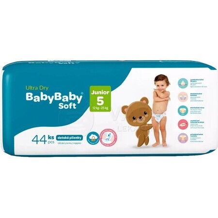 BabyBaby Soft Ultra-Dry Junior 12-25 kg 1×44 pcs, baby diapers