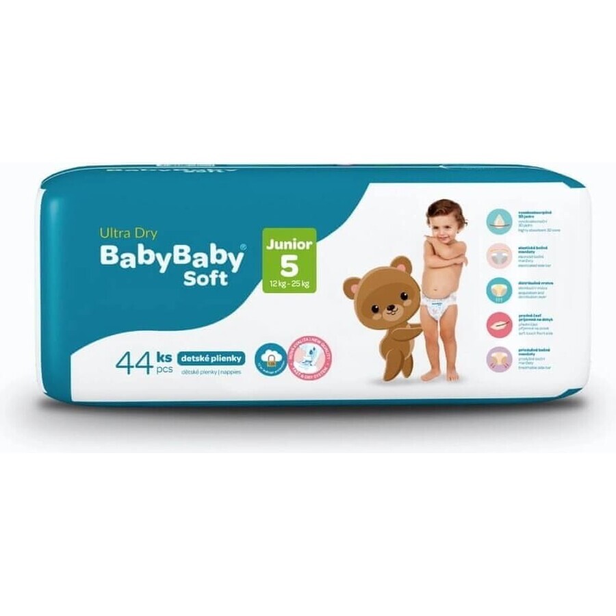 BabyBaby Soft Ultra-Dry Junior 12-25 kg 1×44 pcs, baby diapers