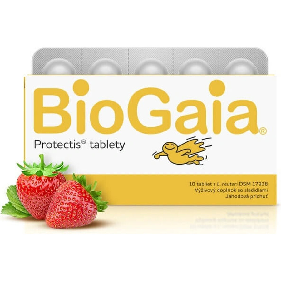 BioGaia ProTectis 1×10 pièces, comprimés à croquer - goût fraise