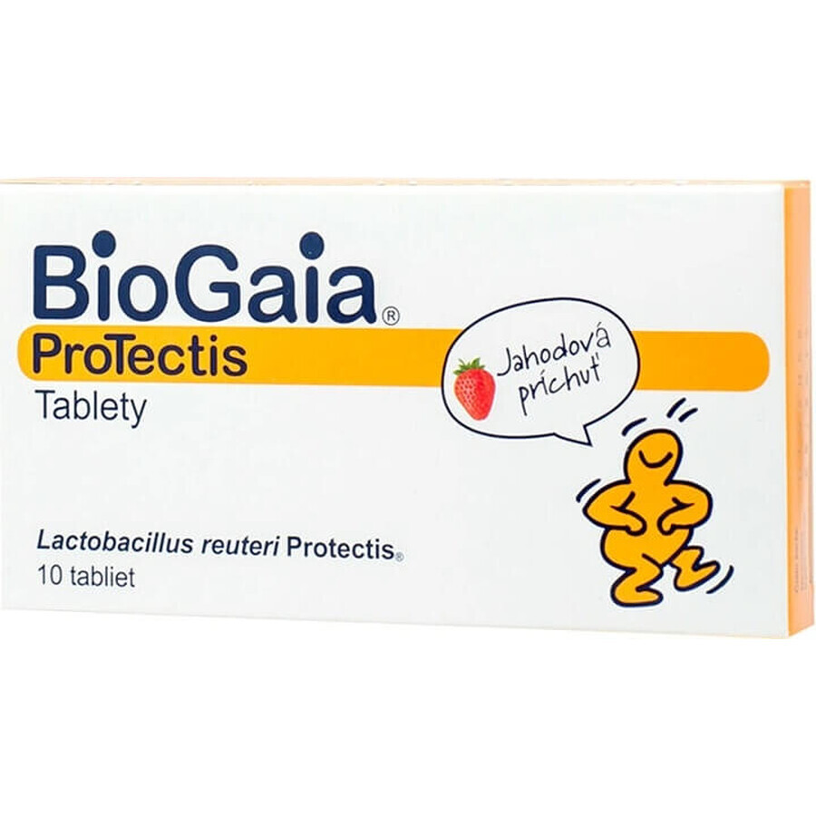 BioGaia ProTectis 1×10 pièces, comprimés à croquer - goût fraise