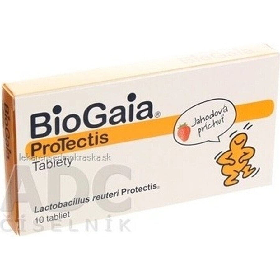 BioGaia ProTectis 1×10 pièces, comprimés à croquer - goût fraise