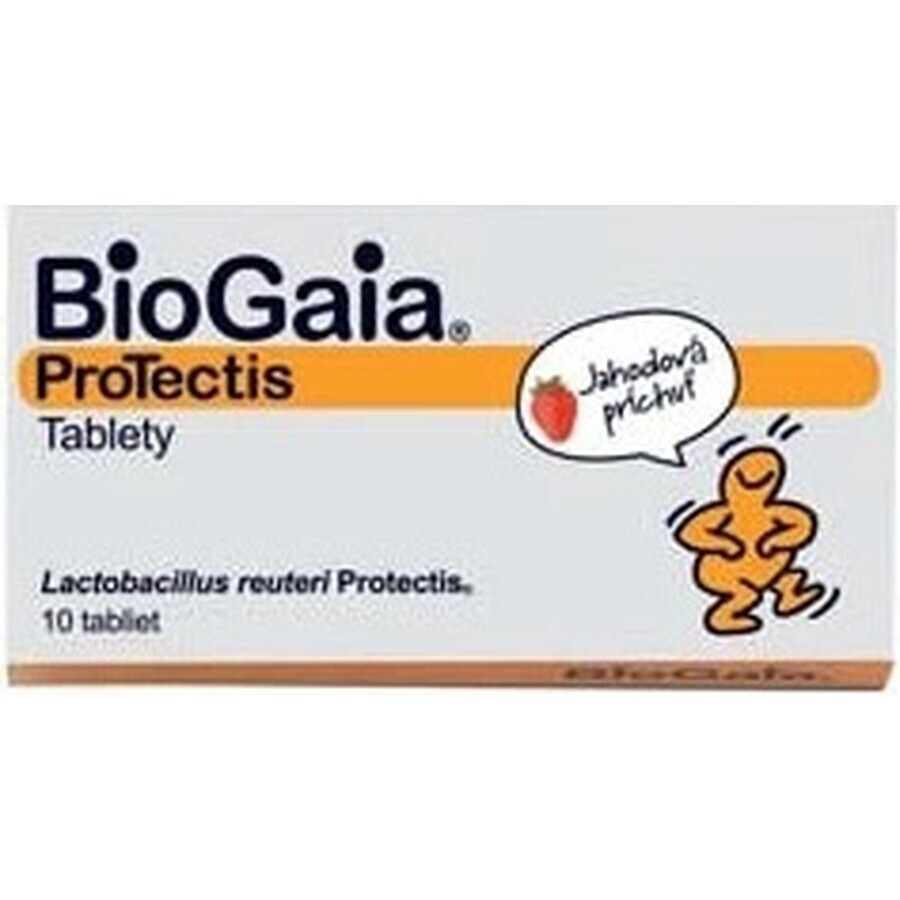 BioGaia ProTectis 1×10 pièces, comprimés à croquer - goût fraise