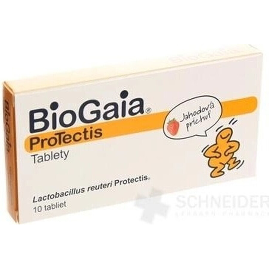 BioGaia ProTectis 1×10 pièces, comprimés à croquer - goût fraise