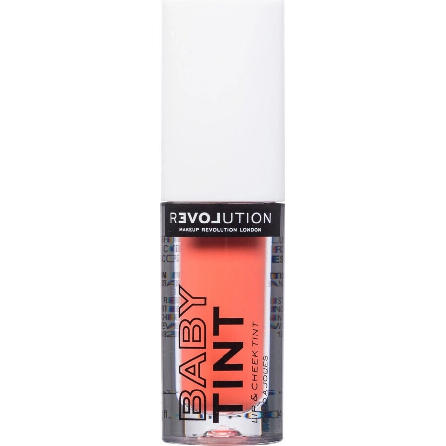 Revolution Relove, Tinte de Labios y Mejillas Baby Tint Coral, 1×1,40 ml, colorete