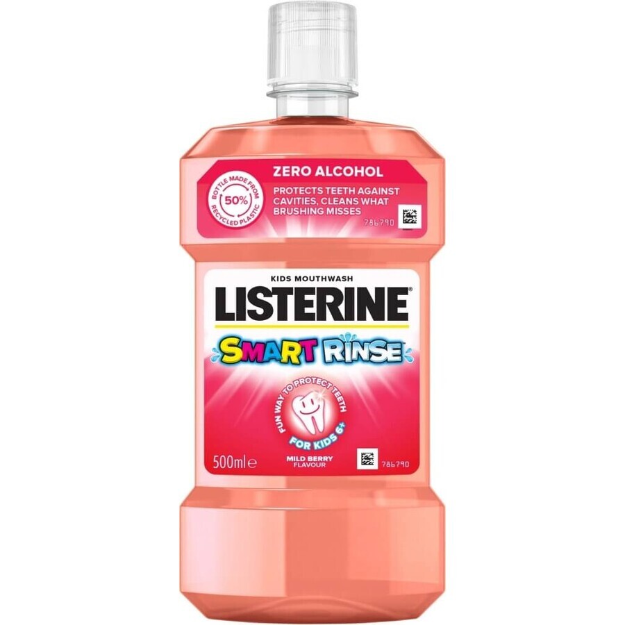 LISTERINE® SMART RINSE™ Bacău colutorio 1×500 ml, agua bucal.