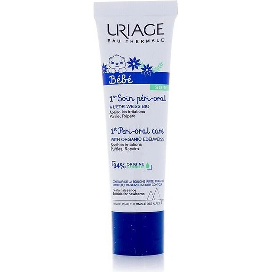 URIAGE BÉBÉ 1st Peri-Oral Care, 30ml 1×30ml, lindernde Creme für Baby-Dehnungsstreifen