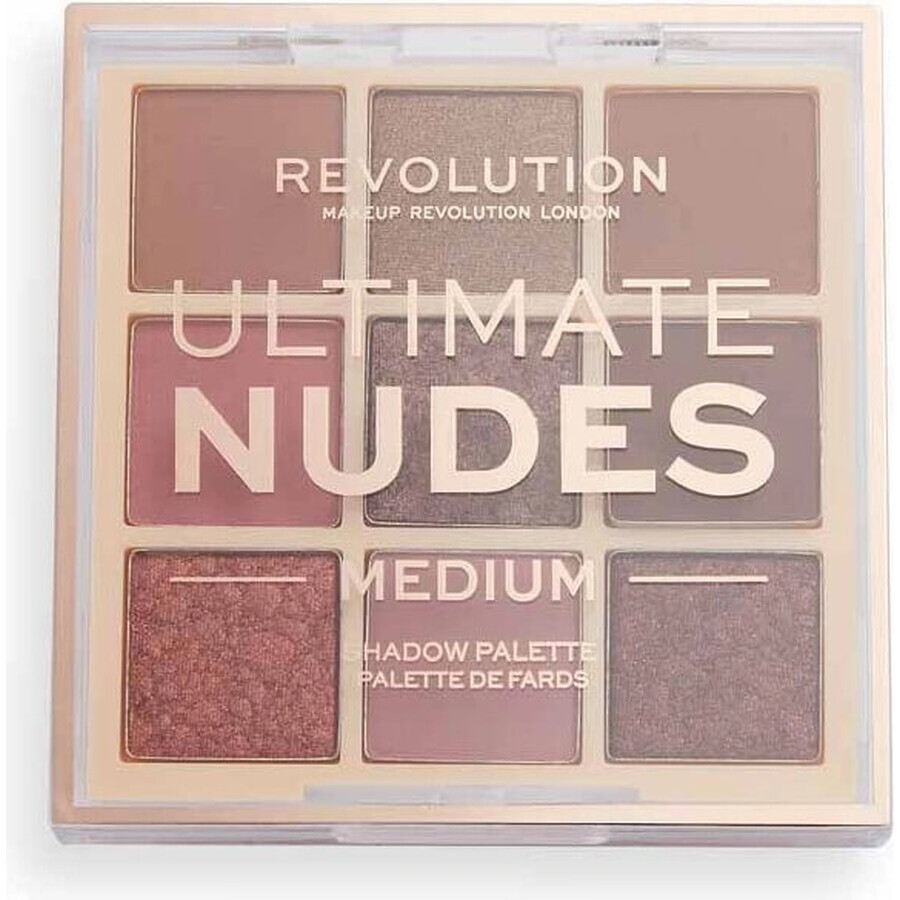 Revolution, Ultimate Nudes Medium, paleta de sombras de ojos 1×0,90 g, paleta de sombras de ojos