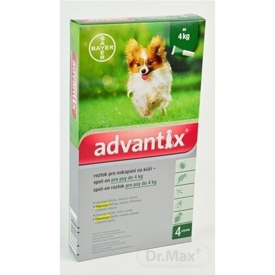 Advantix Spot-on für Hunde bis zu 4 kg 4×0,4 ml, Pipette