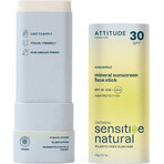 ATTITUDE Stick visage et lèvres 100% minéral ATTITUDE SPF 30 pour peaux sensibles et atopiques 1×20 g, stick visage et lèvres