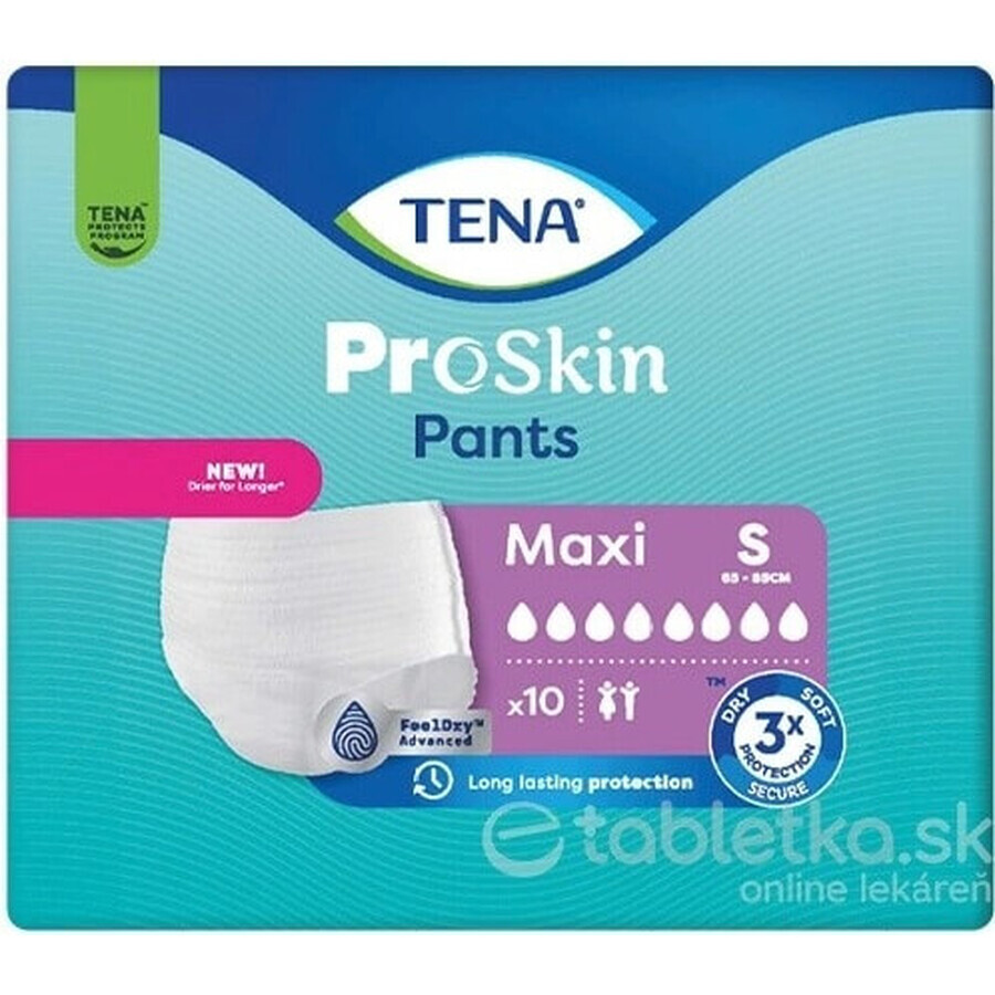 TENA MAXI S Slip MAXI S 10KS 1×10 pezzi, slip per incontinenza