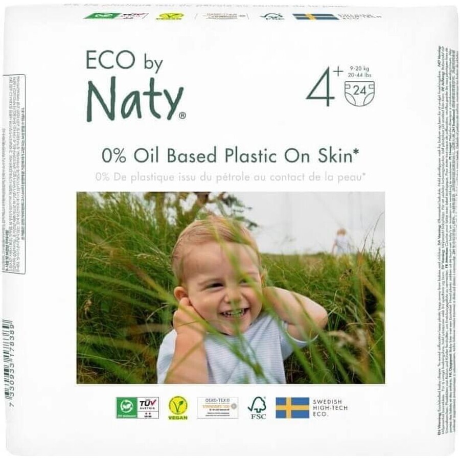 ECO BY NATY Couches jetables 4+ (9-20 kg) 24 pcs 1×24 pcs