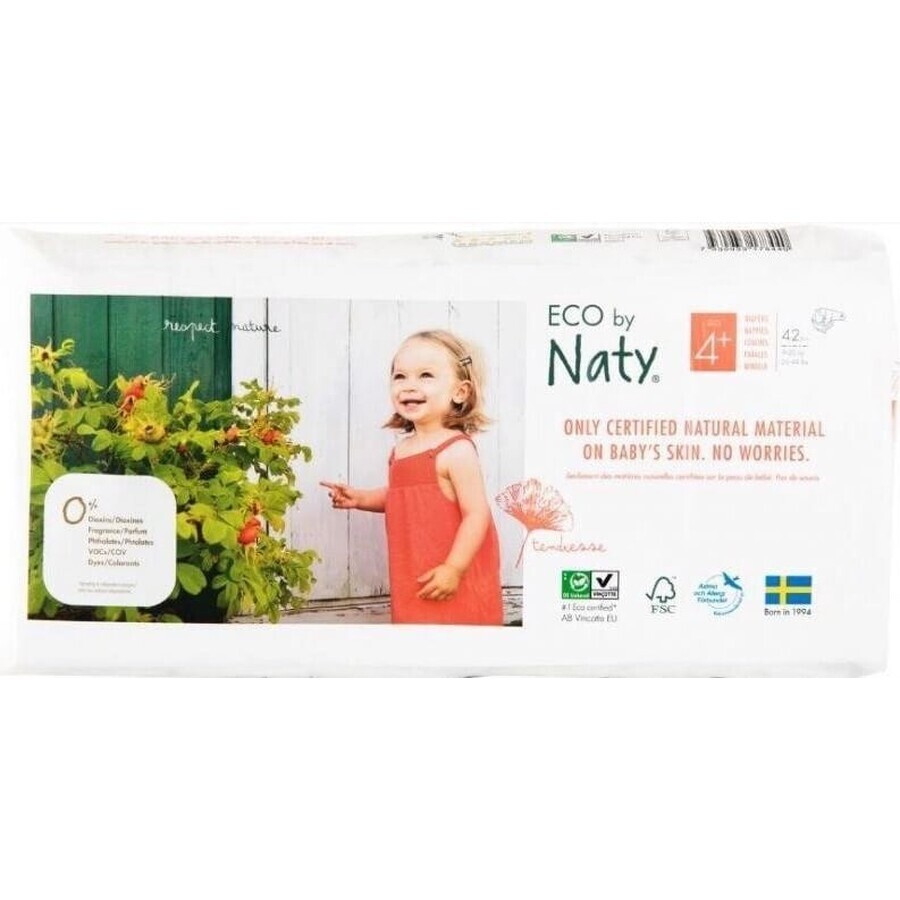 ECO BY NATY Couches jetables 4+ (9-20 kg) 24 pcs 1×24 pcs