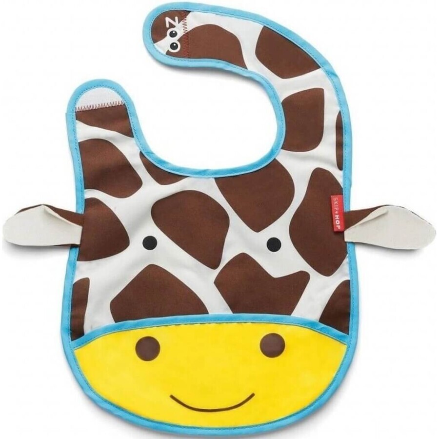 Babero silicona zoo Jirafa 6m+ 1×1 ud, babero