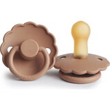 FRIGG Daisy Gummischnuller Pfirsich Bronze, 0-6m 1×1 Stück, Pfirsich Bronze, 0-6m 1×1 Stück, Schnuller