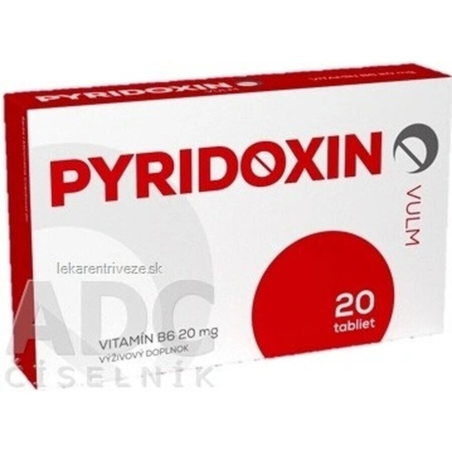 VULM PYRIDOXIN 1×20 tbl, food supplement