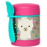 SKIP HOP Thermos alimentaire Zoo avec cuillère et fourchette Lama, 12 m+ 1×325 ml , thermos alimentaire