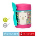 SKIP HOP Thermos alimentaire Zoo avec cuillère et fourchette Lama, 12 m+ 1×325 ml , thermos alimentaire