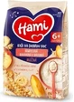 HAMI Terci de lapte cu banane și semolă cu piersici 1×210 g, terci de semolă