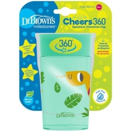 Dr.BROWN´S CHEERS CHEERS JUNGLE 300 ml 1×1, turquoise, 9m+