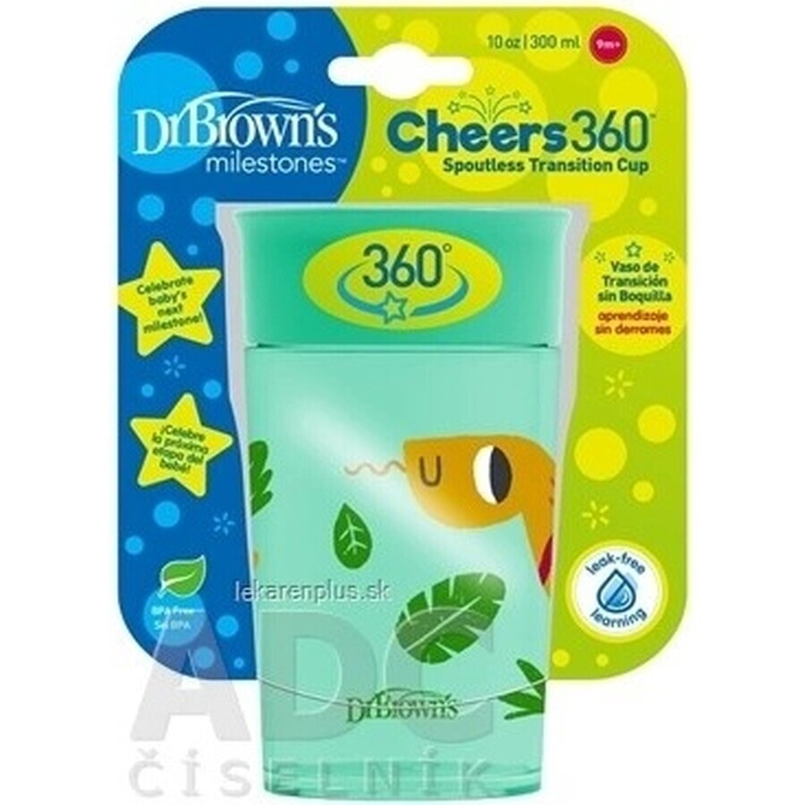 Dr.BROWN´S CHEERS CHEERS JUNGLE 300 ml 1×1, turquoise, 9m+