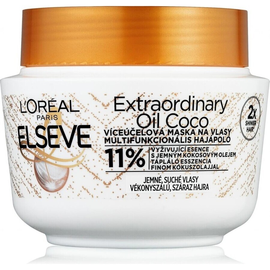 L'Oréal Paris Elseve Elseve Olio Straordinario Coco Mask, 300 ml 1×300 ml maschera