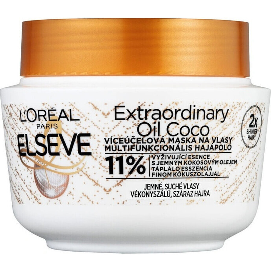 L'Oréal Paris Elseve Elseve Olio Straordinario Coco Mask, 300 ml 1×300 ml maschera