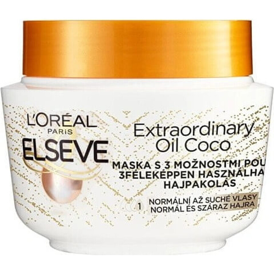 L'Oréal Paris Elseve Elseve Olio Straordinario Coco Mask, 300 ml 1×300 ml maschera