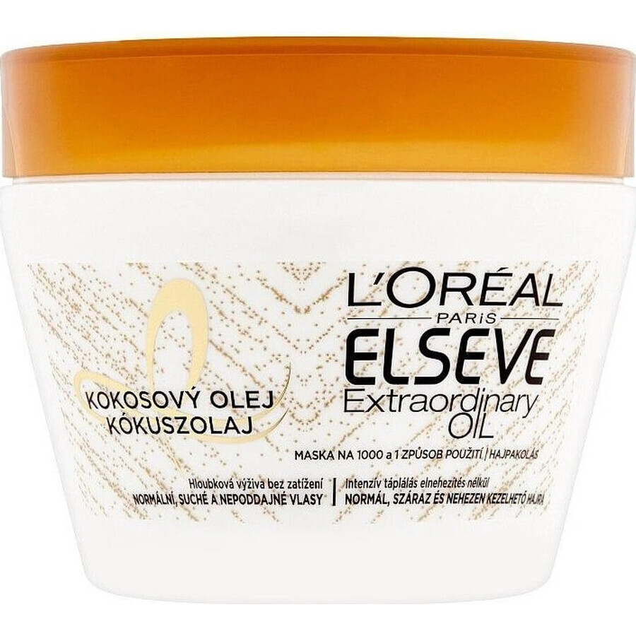 L'Oréal Paris Elseve Elseve Olio Straordinario Coco Mask, 300 ml 1×300 ml maschera