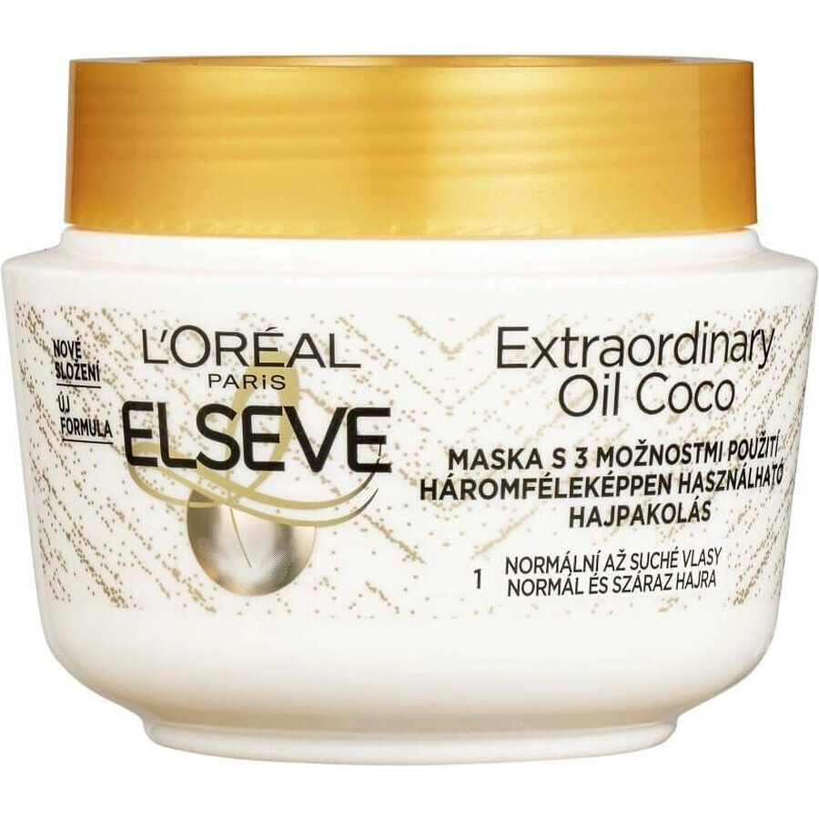 L'Oréal Paris Elseve Elseve Olio Straordinario Coco Mask, 300 ml 1×300 ml maschera