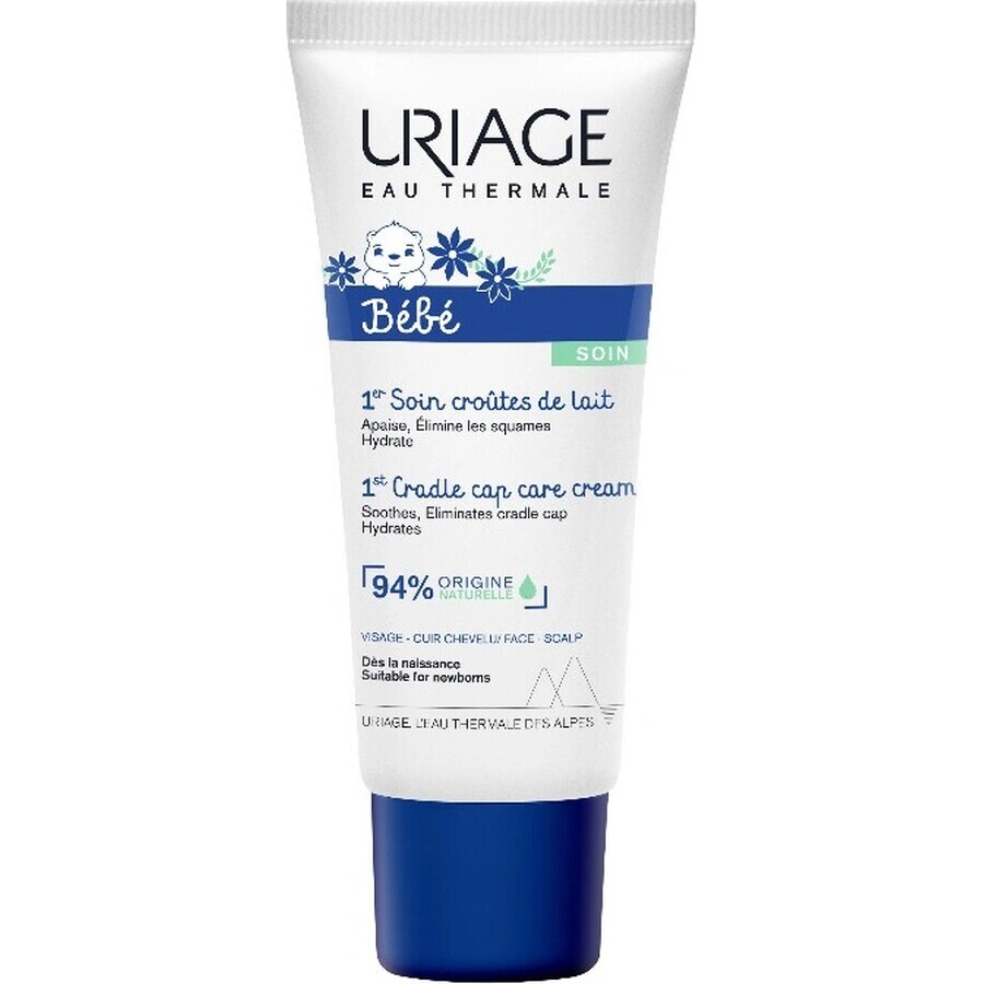 URIAGE BÉBÉ 1st Cradle Cap Care Cream, 40ml 1×40 ml, milk thistle cream