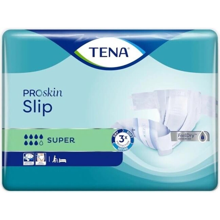 TENA Super S Slip 1×30 pezzi, slip per pannolini