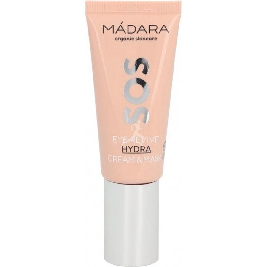 Mádara SOS Hydra Eye Moisturiser and Mask 1×20 ml, hydratant naturel certifié pour les yeux