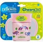 DR.BROWNS CHEERS 360° JUNGLE 6M+ mok CHEERS 360° JUNGLE 6M+ roze 1×200 ml, niet-druppelend, niet-morsend drinken