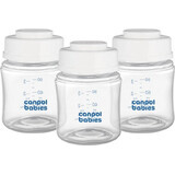 Canpol babies Set of bottles for storing breast milk 3x120ml 1×1pcs, set of bottles