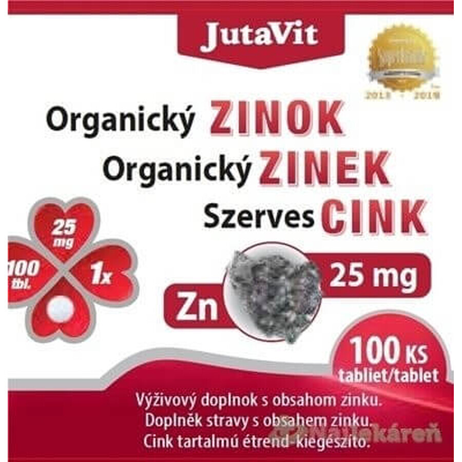 JutaVit Bio Zink 25 mg 1×100 tbl, voedingssupplement