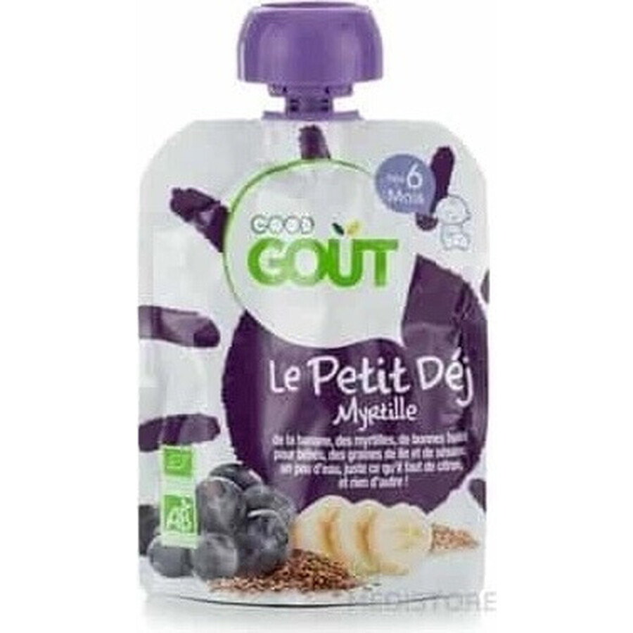 Good Gout Organic Blueberry Breakfast 1×70 g, pochette de myrtilles