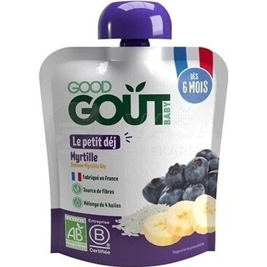 Good Gout Organic Blueberry Breakfast 1×70 g, pochette de myrtilles