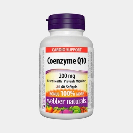 WEBBER NATURALS Coenzyme Q10 200 mg 1×60 cps, food supplement