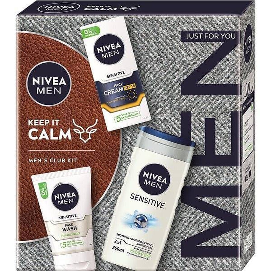 NIVEA MEN CAJA FACIAL SENSIBLE 1×1 ud, pack regalo