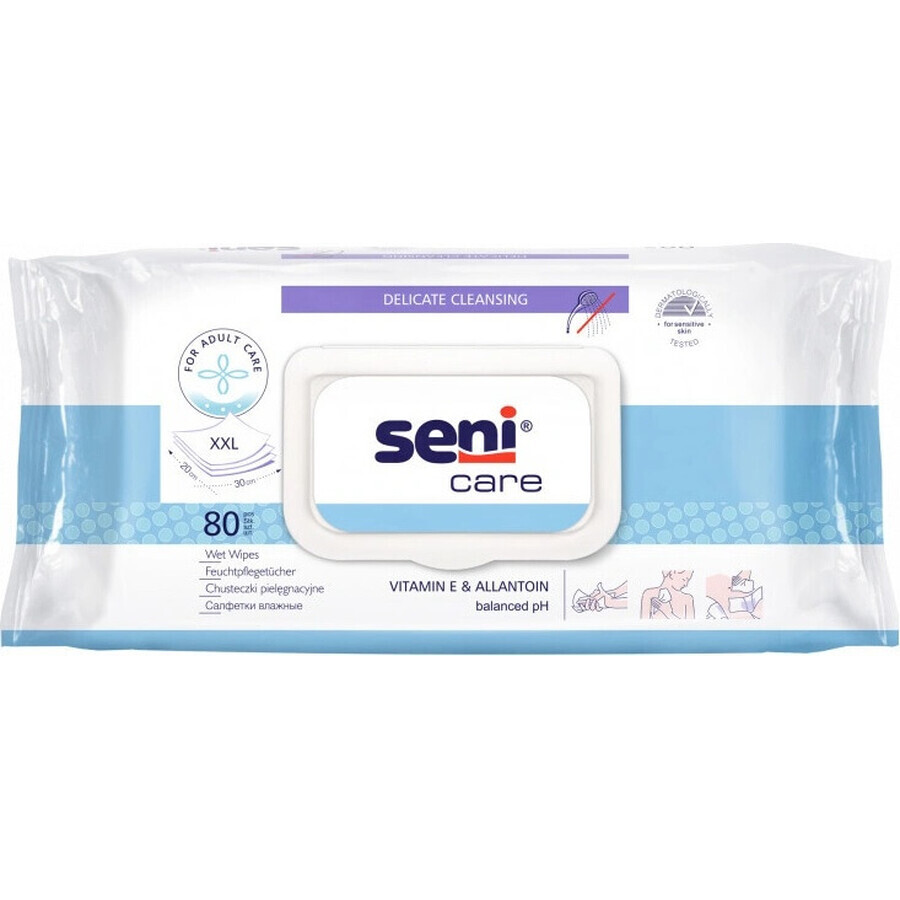 Seni Care Lingettes humides 1×80 pcs, lingettes humides