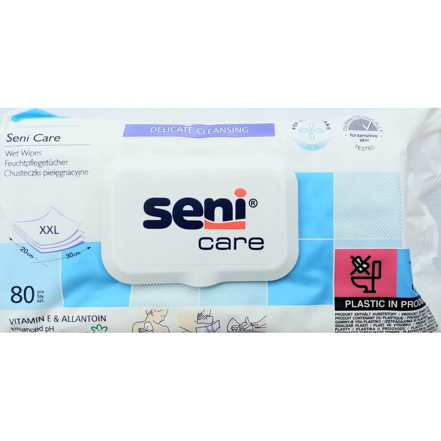 Seni Care Lingettes humides 1×80 pcs, lingettes humides