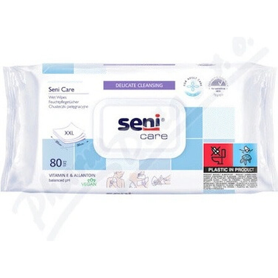 Seni Care Lingettes humides 1×80 pcs, lingettes humides