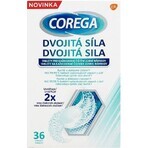 COREGA Double Strength 1x36 pcs, comprimés de nettoyage pour prothèses dentaires