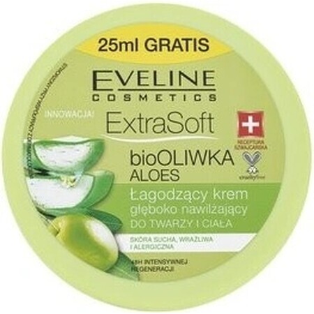 Eveline SOFT bioOLIVE ALOE VERA ALOE VERA FACE&BODY CREAM 1×175 ml, cream