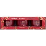 Yankee Candle 3x lumânare votivă în sticlă Sparkling Cinnamon 3x37 g, lumânare parfumată