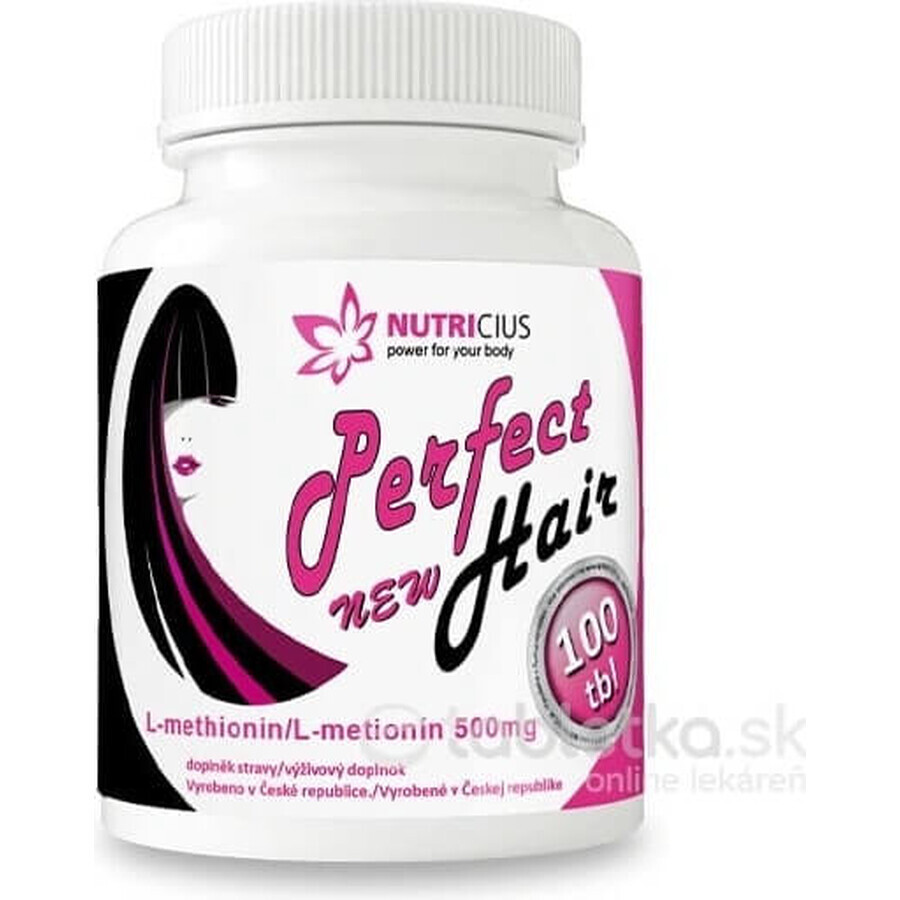 NUTRICIUS Perfect HAIR nouveau 1×100 tbl (méthionine 500 mg)